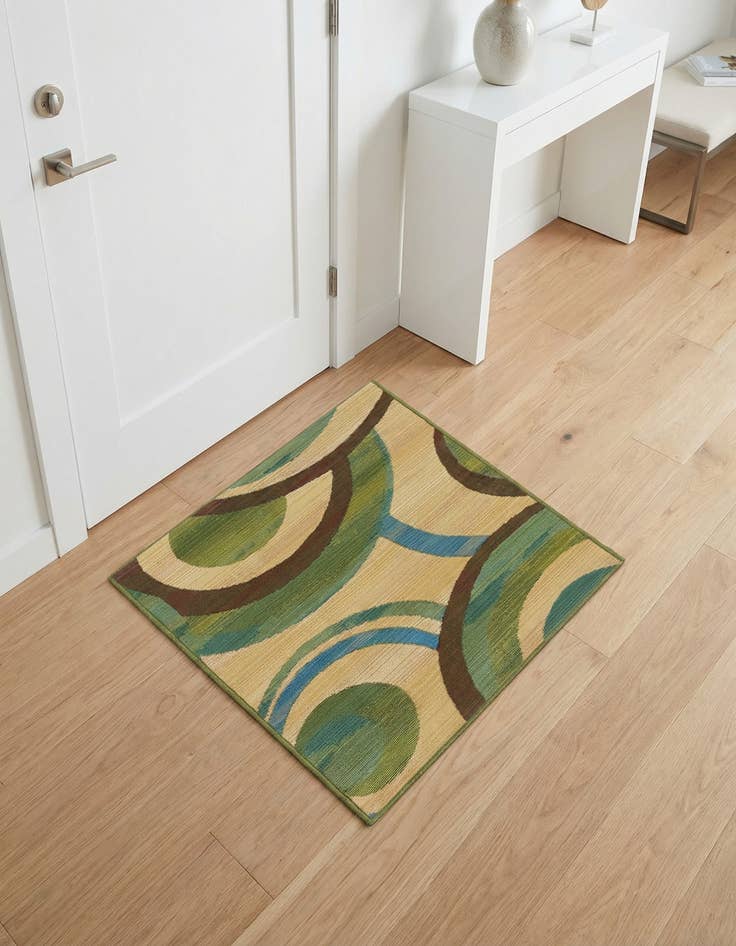 Detail image of 2' 2 x 3' Washable Modern Indoor / Outdoor Rug