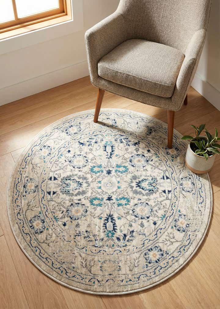 3' 3 x 3' 3 Dahlia Round Rug