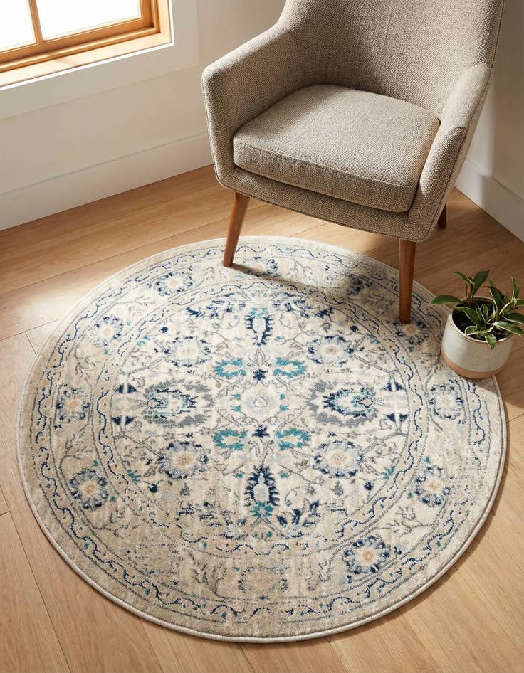 Detail image of 3' 3 x 3' 3 Dahlia Round Rug