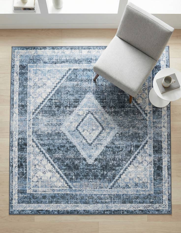 Detail image of 5' 3 x 5' 3 Kamala Washable Square Rug