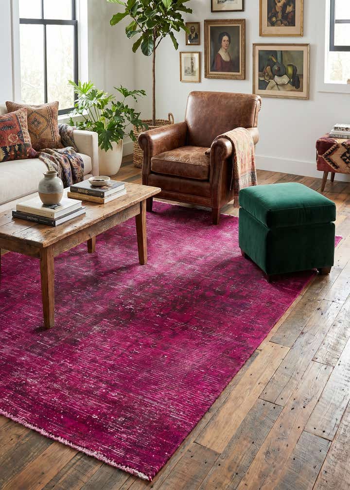 5' 1 x 6' Hand Knotted Ultra Vintage Persian Wool Rug