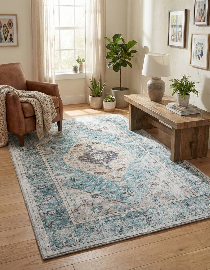 Detail image of 4' x 6' Washable Yara Rug