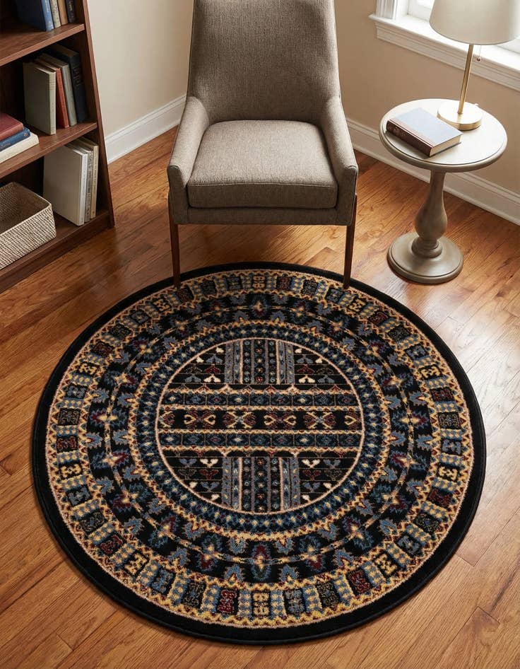 Detail image of  3' x 3' Bokhara Round Rug