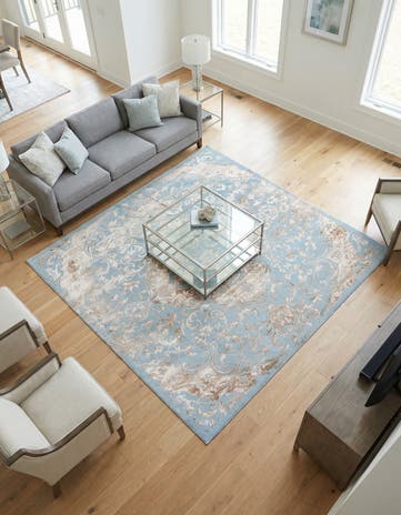Teal Highbury Square Rug