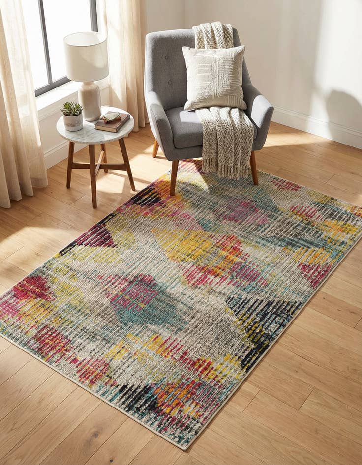 Detail image of 3' 3 x 5' 3 Washable Theia Rug