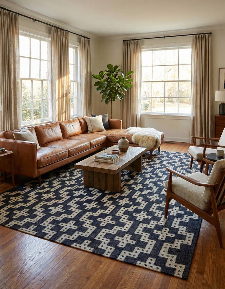 Detail image of  10' x 14' 1  Hand Woven Kilim Wool Rug