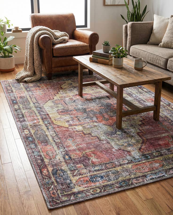 Detail image of 4' x 6' Washable Maahru Rug
