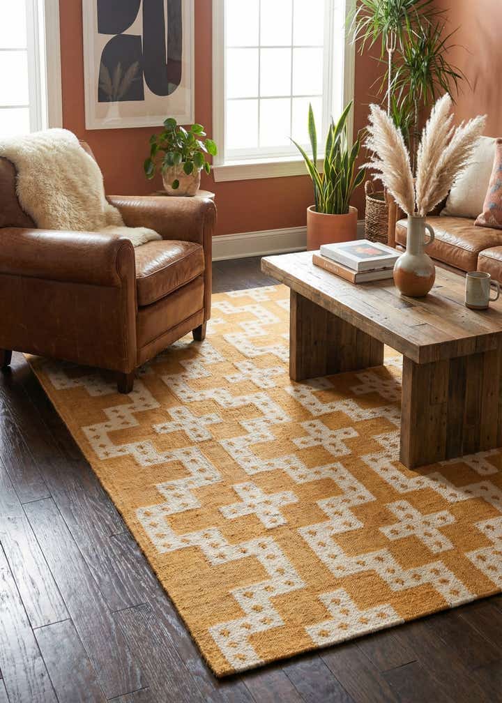 5' 1 x 8' Hand Woven Kilim Wool Rug