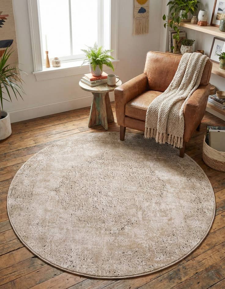 Detail image of 5' 3 x 5' 3 Oregon Round Rug