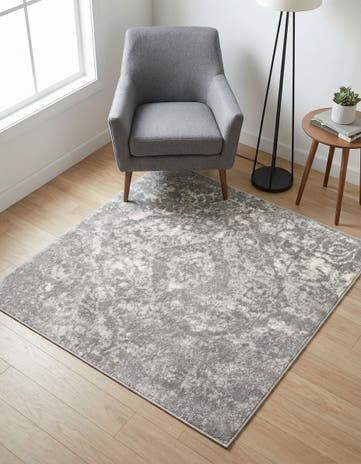 Gray Oregon Square Rug