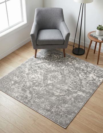 Gray Oregon Square Rug