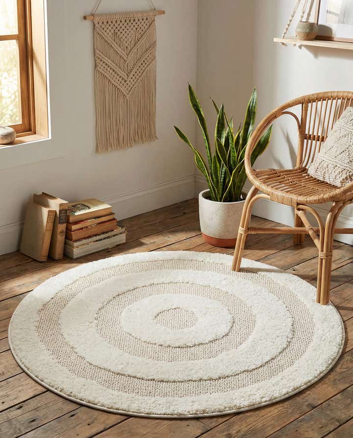 3' 3 x 3' 3 Boho Round Rug