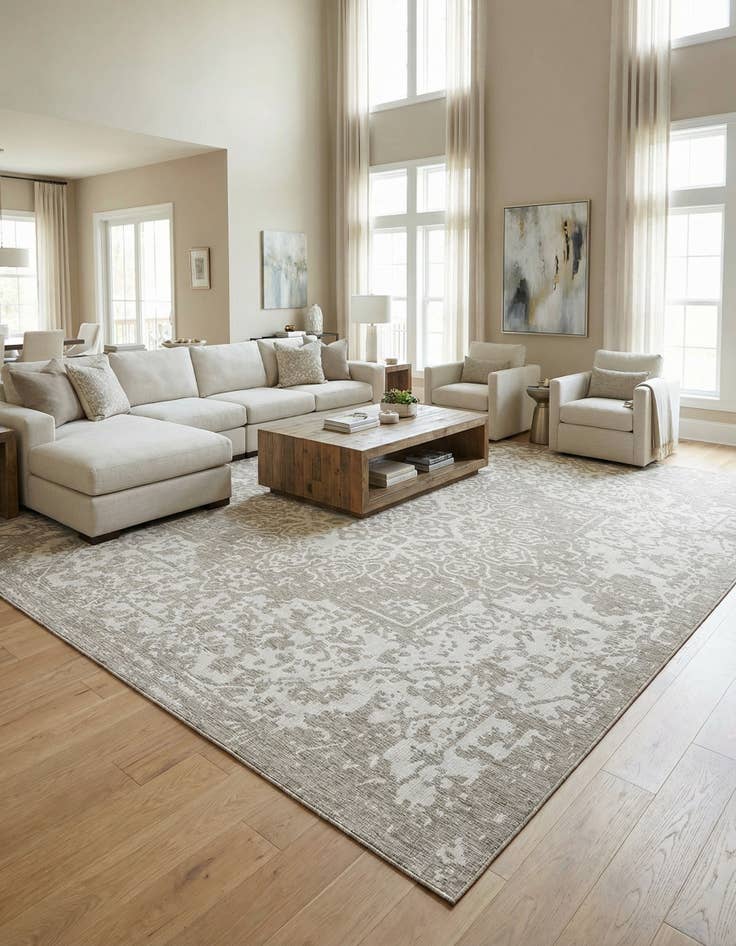 Detail image of 13' x 13' Washable Jill Zarin Dubai Indoor / Outdoor Square Rug