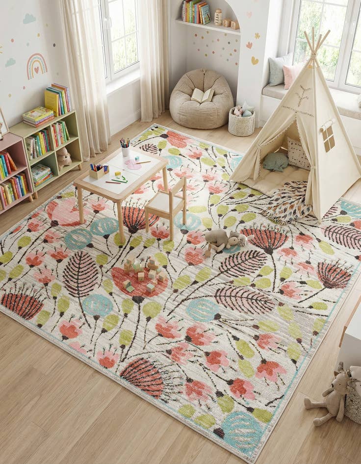 Detail image of 10' x 10' Whimsy Kids Square Rug