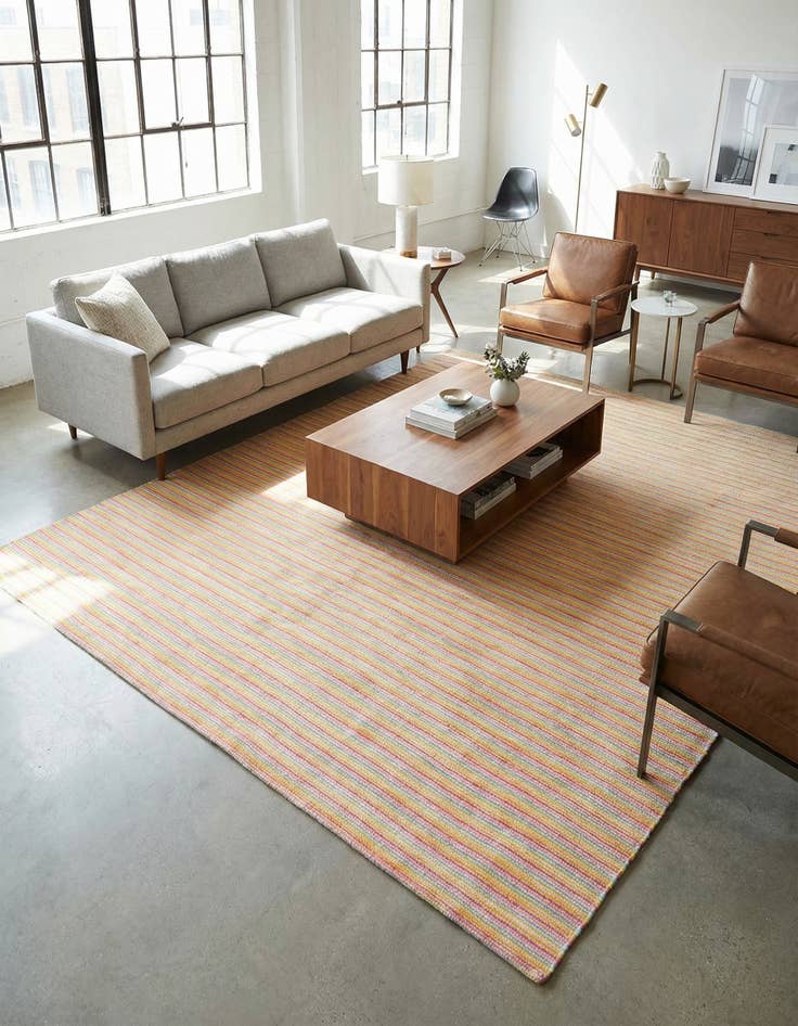 Detail image of  7' 10 x 10'  Hand Woven Happy Rugs Happy Home Wool