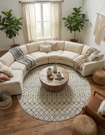10' x 10' Moroccan Trellis Round Rug