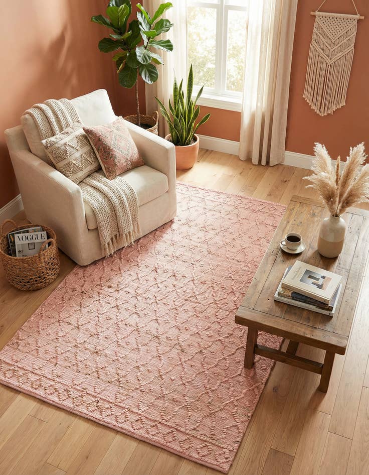 Detail image of 5' 3 x 8'  Hand Woven Larsa Jute Rug