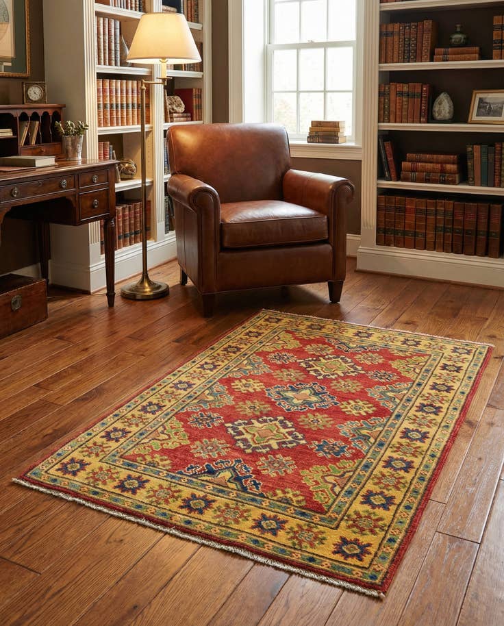 Detail image of 2' 7 x 4' 1 Hand Knotted Kazak Rug