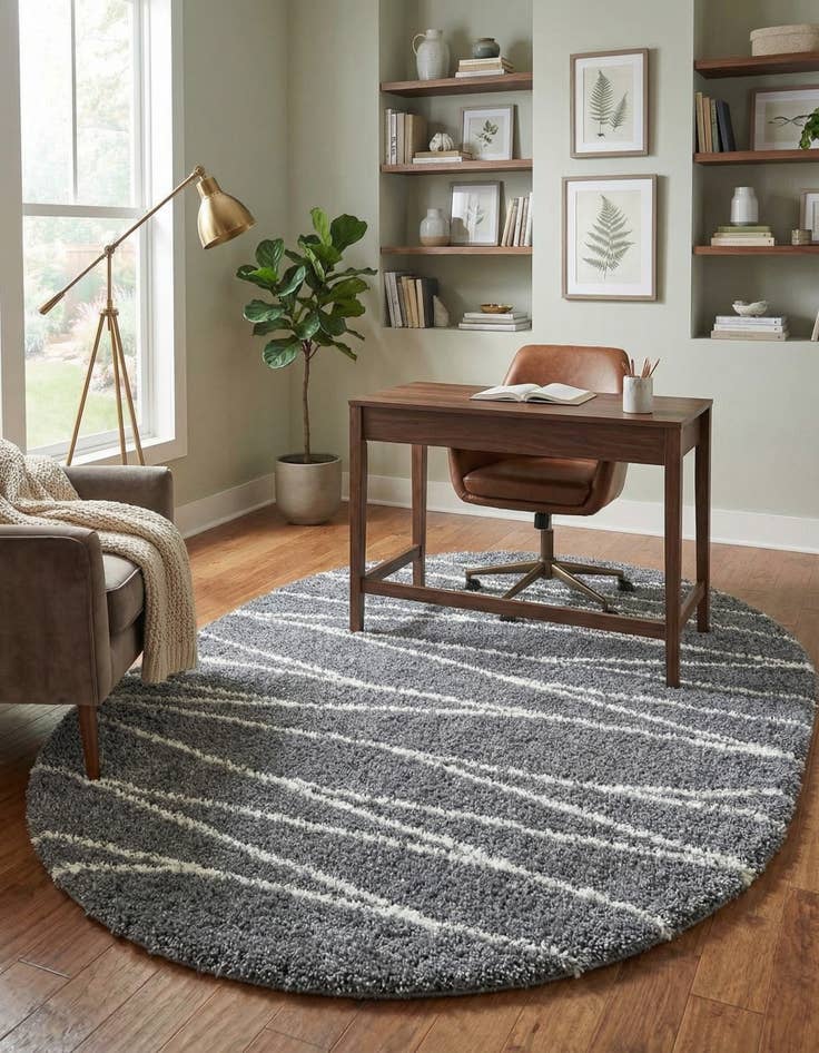 Detail image of 7' 10 x 10' Serenity Shag Oval Rug