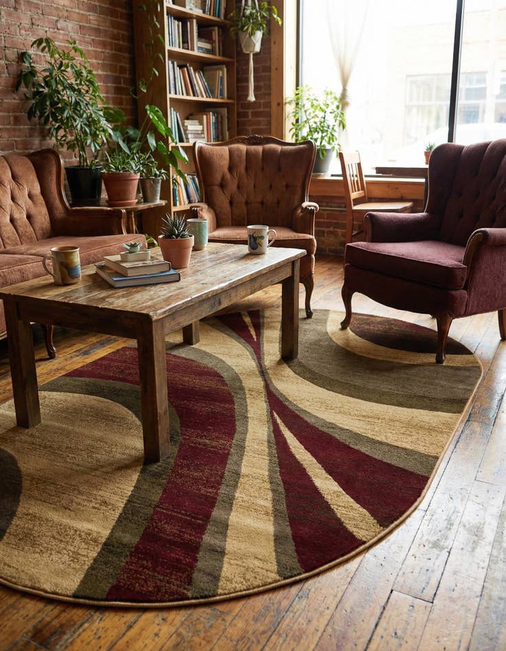 Detail image of 5' 3 x 8' Cafe Oval Rug