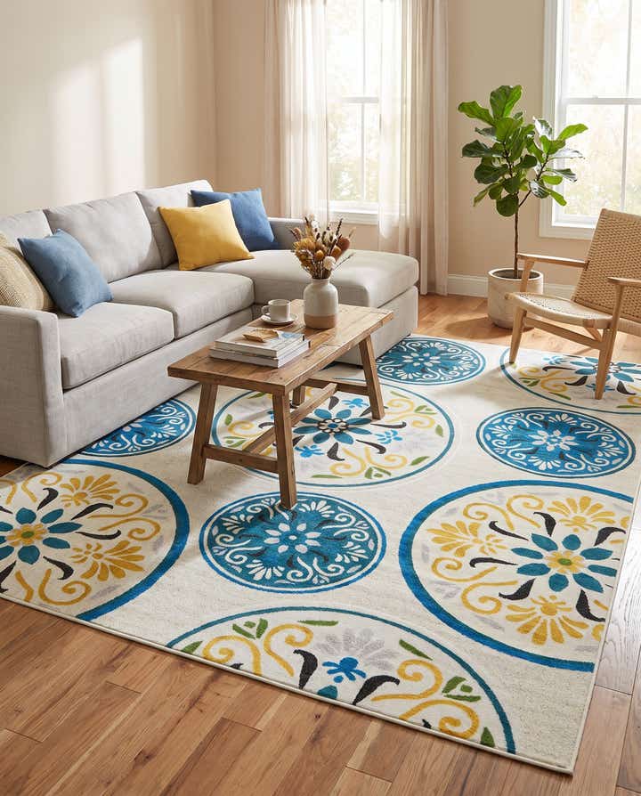 8' x 10' Easy-Clean Modern Indoor / Outdoor Rug