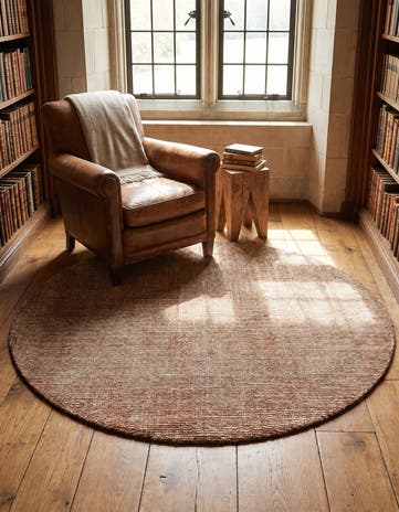 5' 1 x 5' 1 Hand Woven Jill Zarin English Manor Wool Round Rug