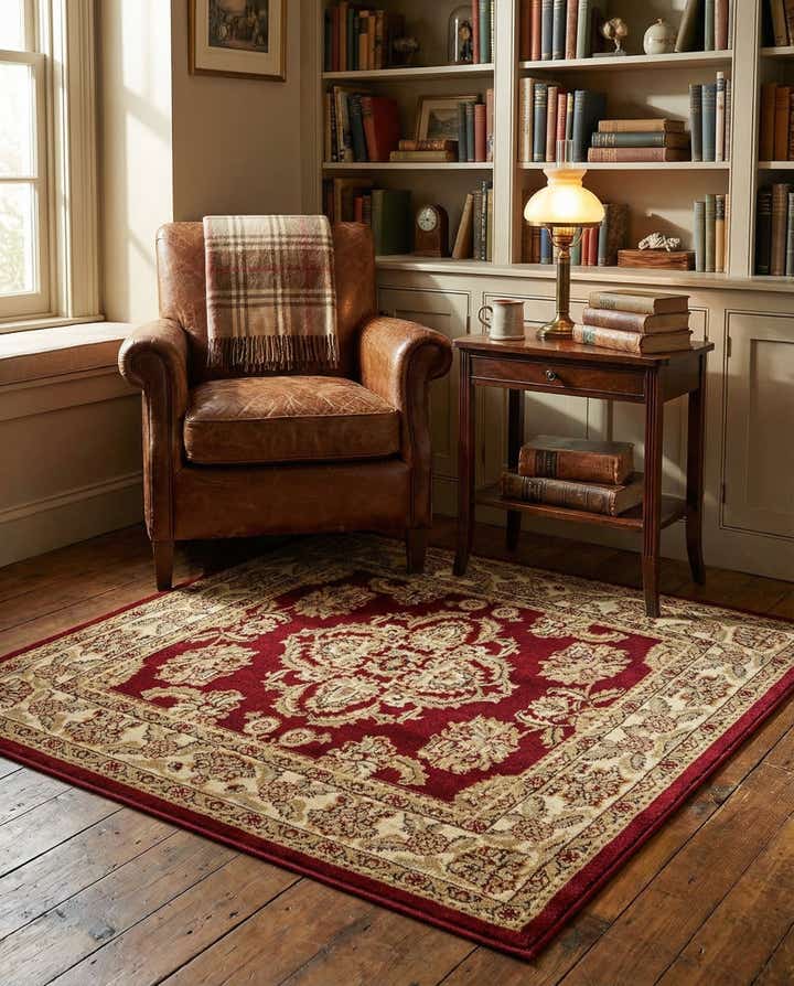 125cm x 125cm Klassischer Agra Quadrat Teppich