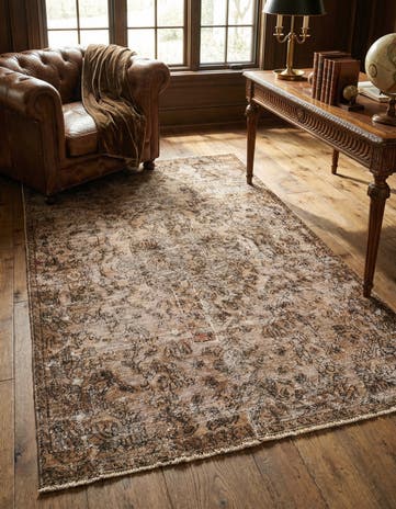 3' 6 x 5' 9 Hand Knotted Ultra Vintage Persian Wool Rug