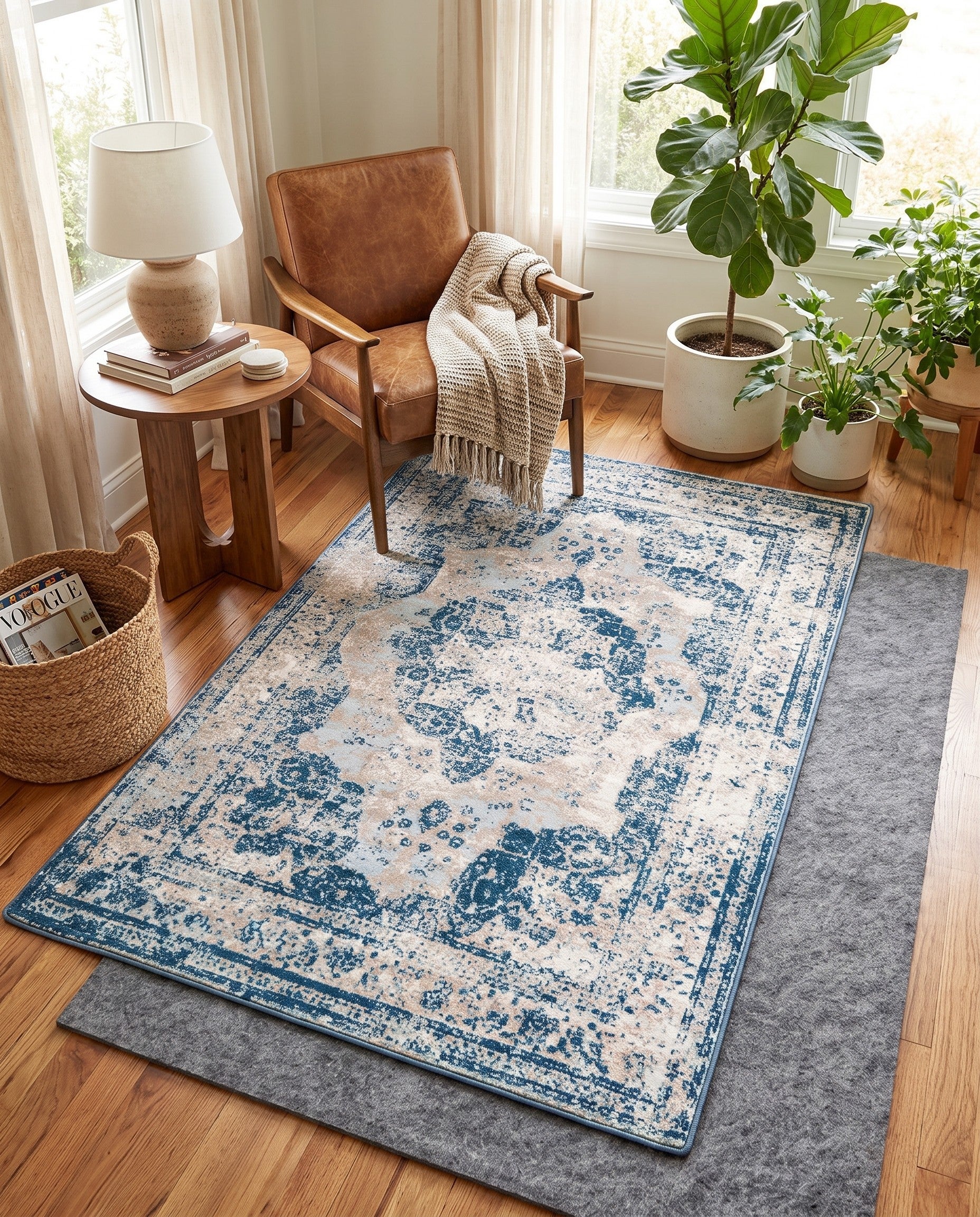 5' 3 x 8' Monte Carlo Rug With Pad Bundle