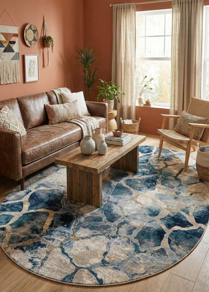 6' x 9' Gossamer Oval Rug