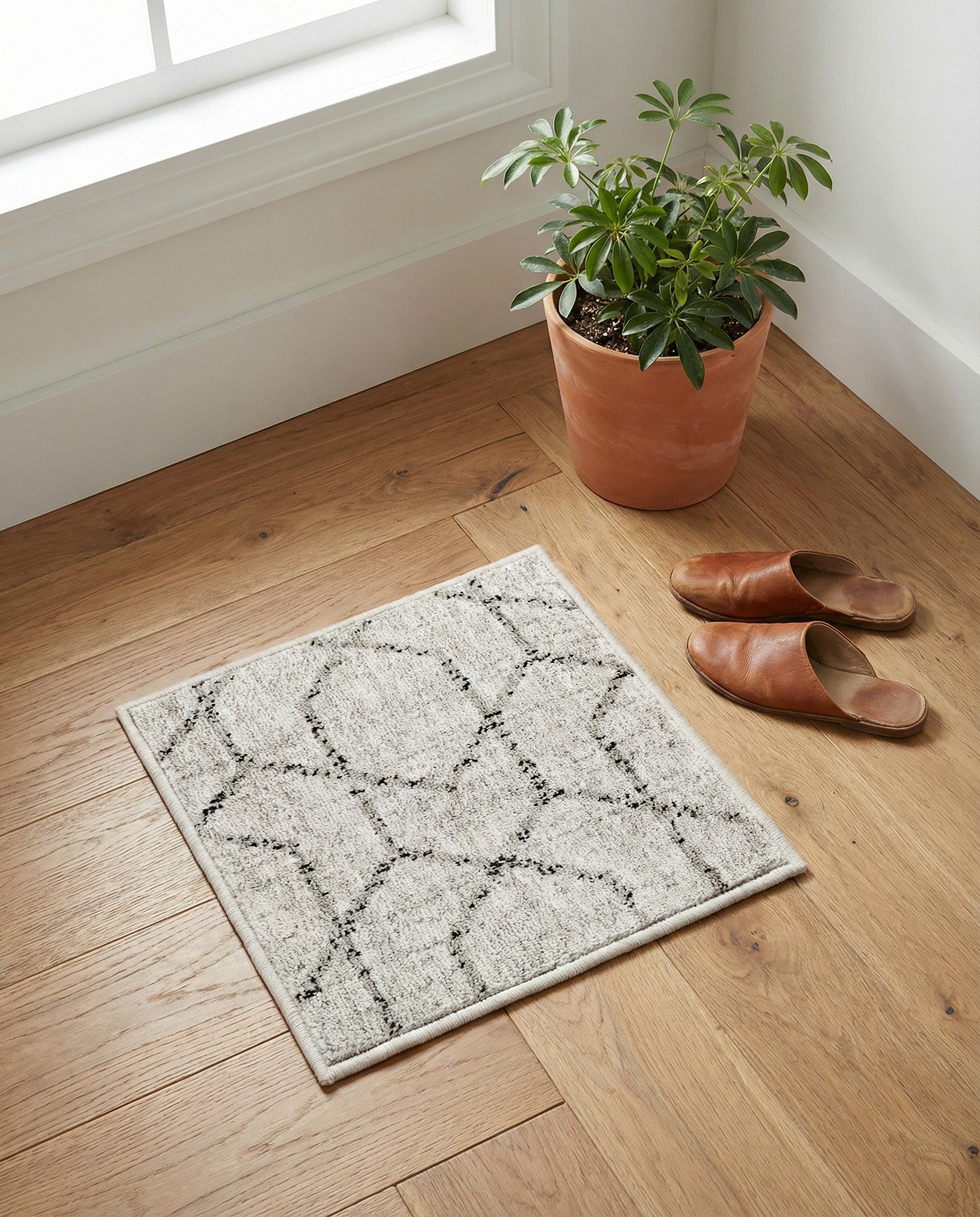 1' 4 x 1' 4 Eco Trellis Sample Rug