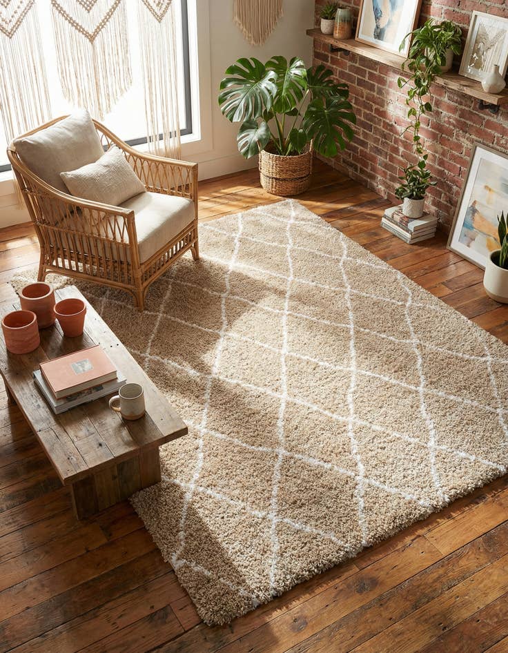 Detail image of 8' x 10' Moroccan Shag Rug