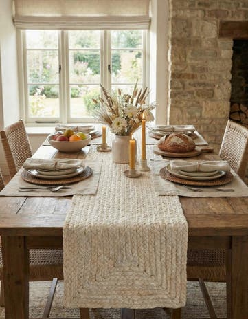 1' 2 x 5' 1 Handmade Braided Jute Table Runner Rug