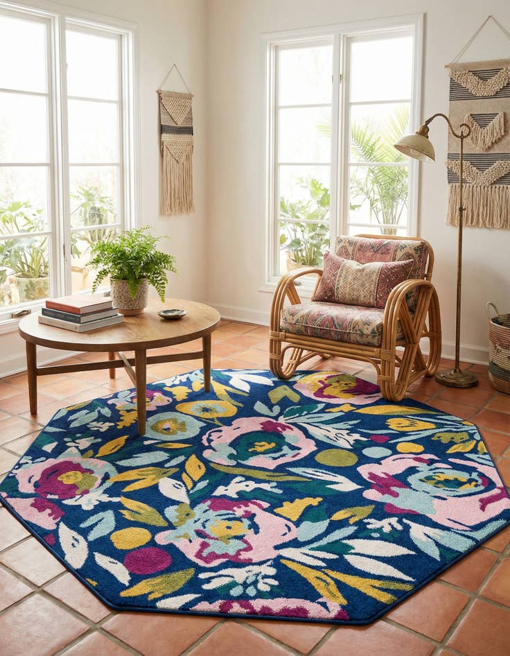 Detail image of 7' x 7' Bloom Octagon Rug