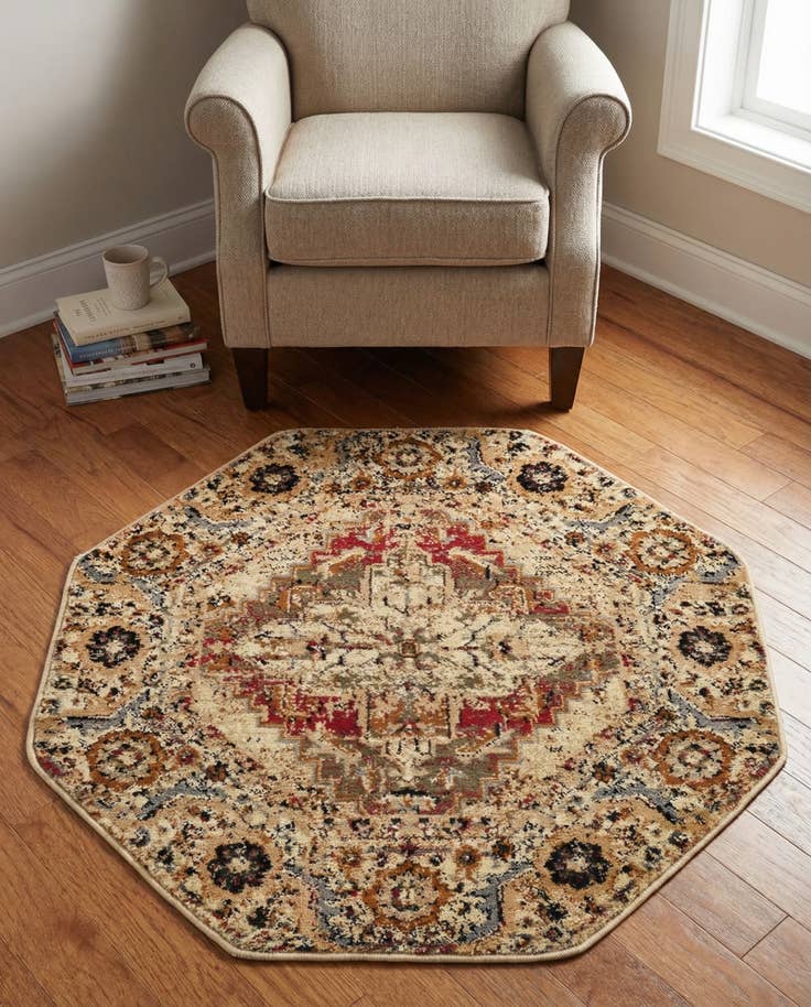 Detail image of 3' x 3' Saturn Octagon Rug