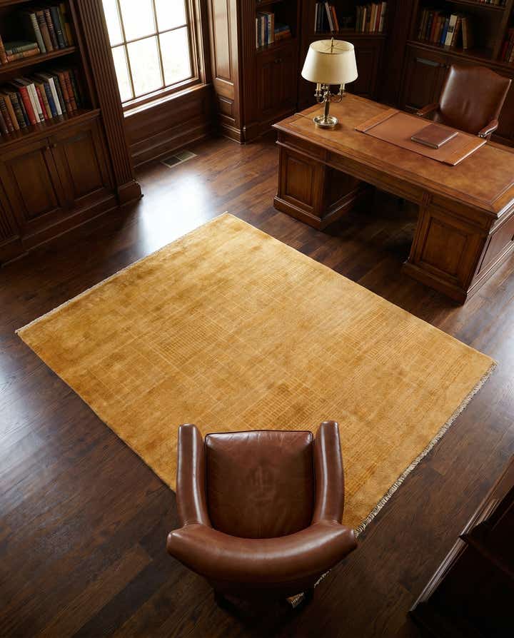 4' 6 x 6' 2 Hand Knotted Modern Ziegler Wool Rug