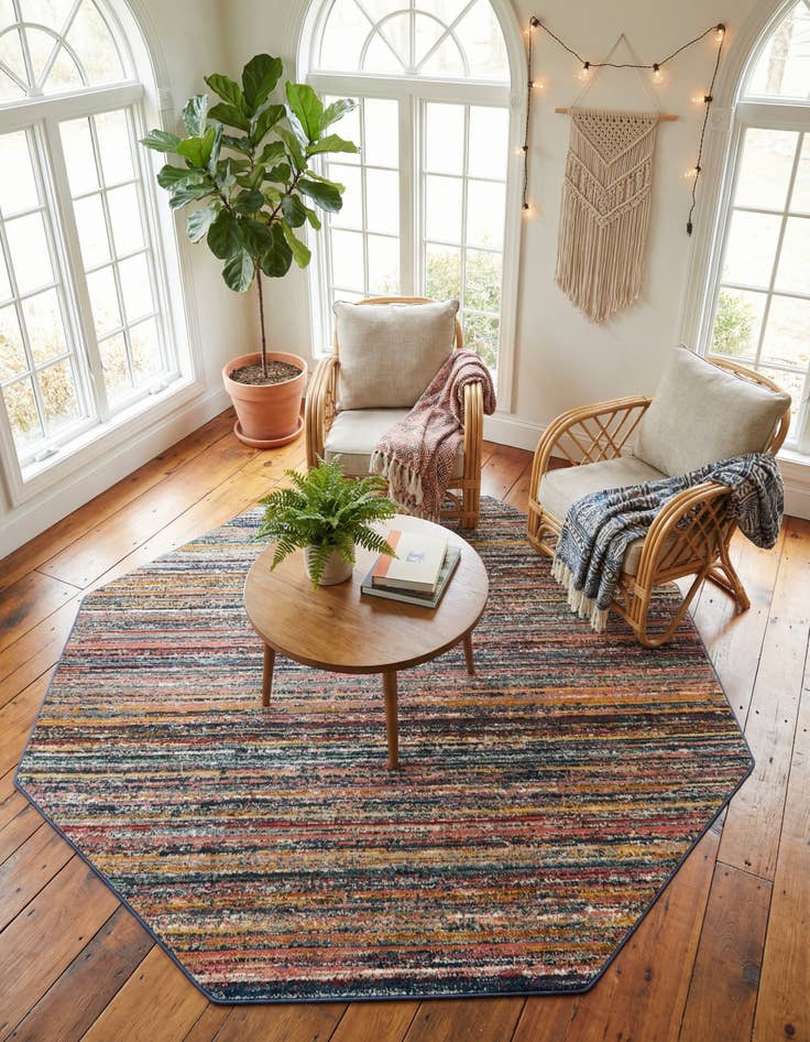 Detail image of 7' 10 x 7' 10 Gemstone Octagon Rug