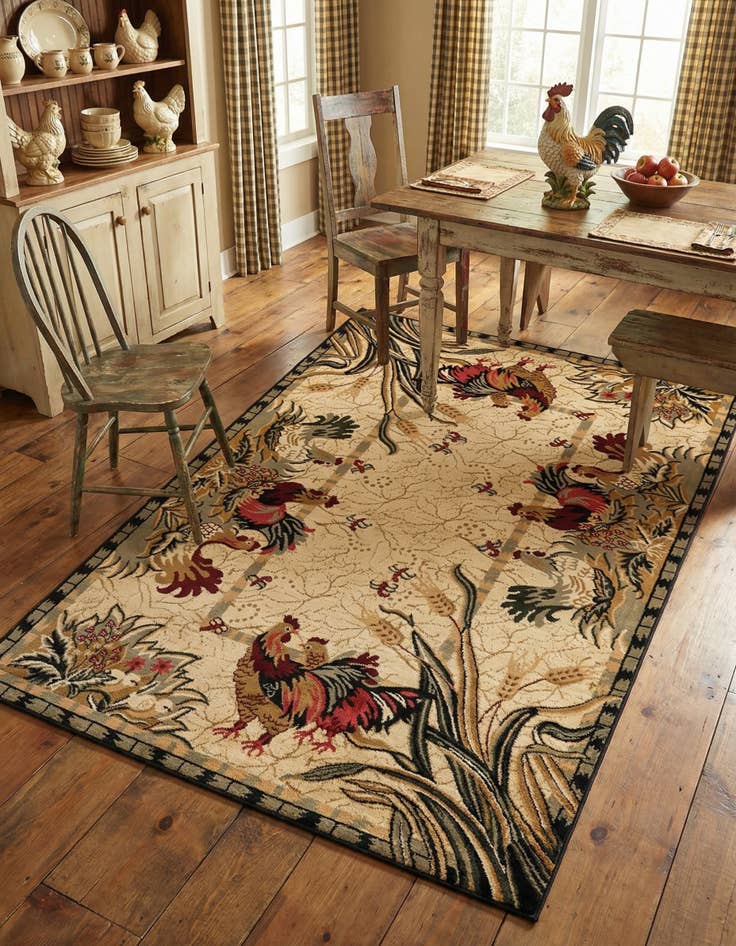 Detail image of 5' 3 x 8' Pastoral Rug