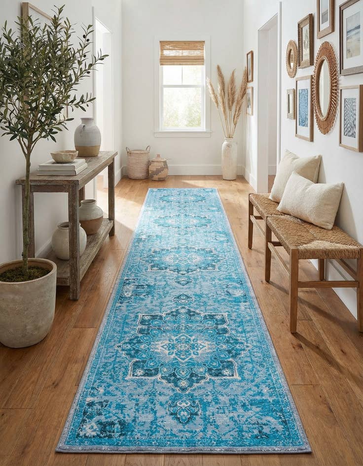 Detail image of 2' x 13' Washable Francesca Runner Rug