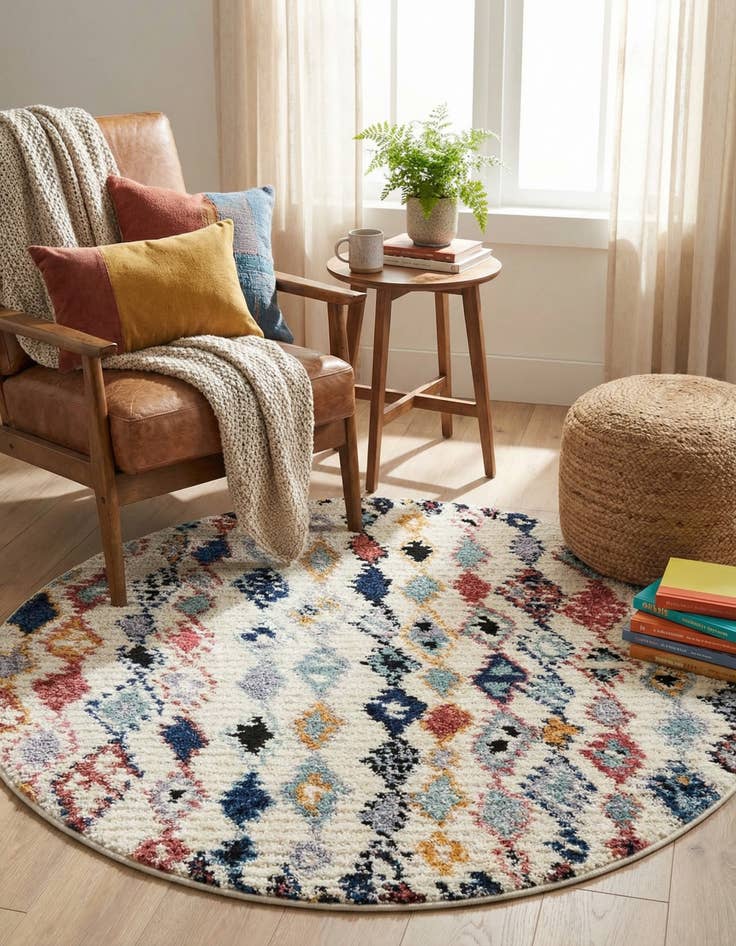 Detail image of  4' x 4' Morocco Round Rug