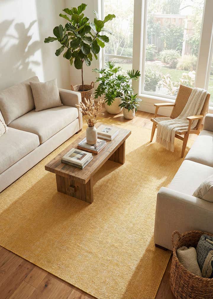 9' x 12' Easy-Clean Solid Indoor / Outdoor Rug