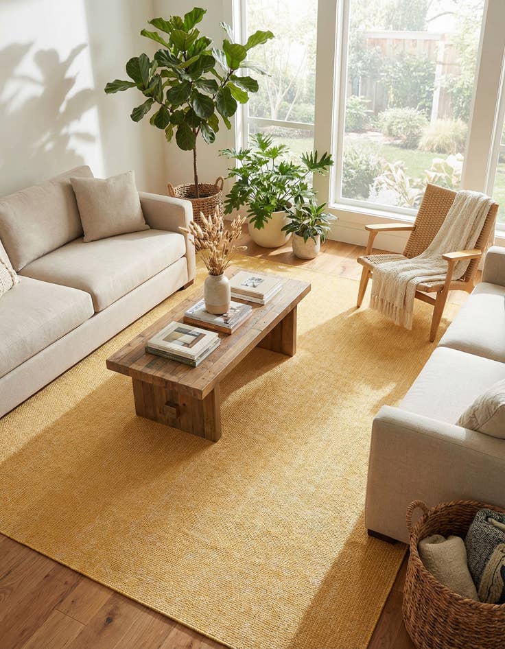 Detail image of 9' x 12' Easy-Clean Solid Indoor / Outdoor Rug