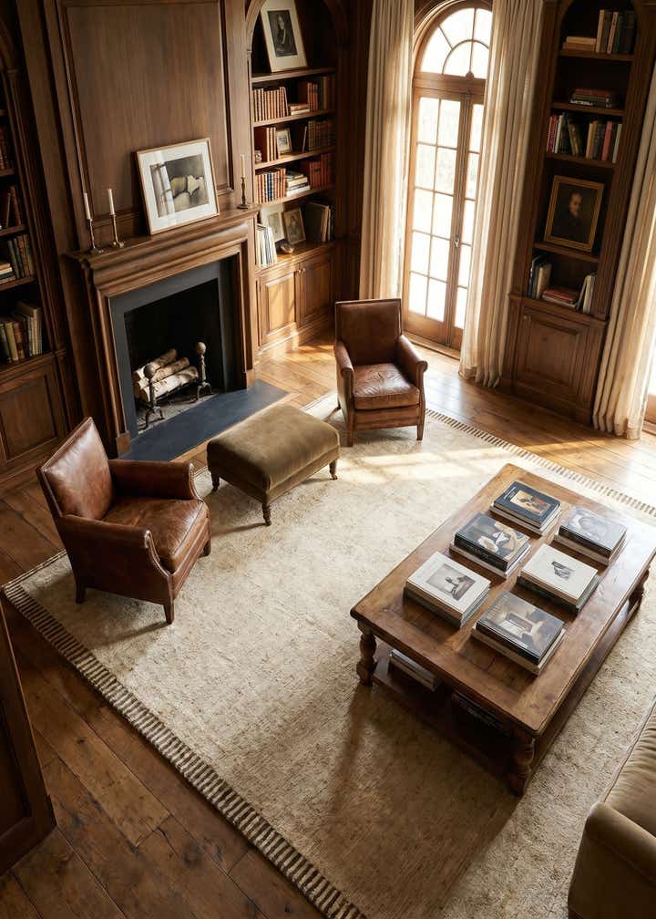 8' 4 x 9' 9 Hand Knotted Oushak Wool Rug