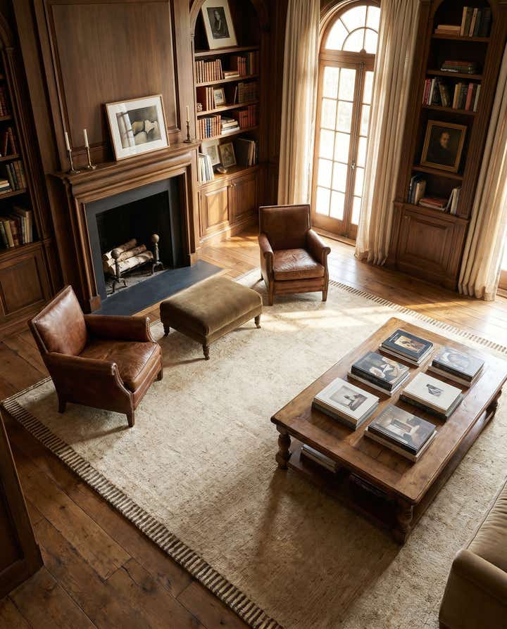 8' 4 x 9' 9 Hand Knotted Oushak Wool Rug