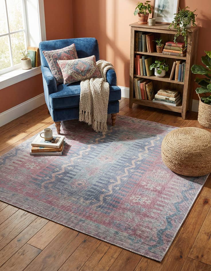 Detail image of 7' 3 x 7' 3 Washable Sisu Square Rug