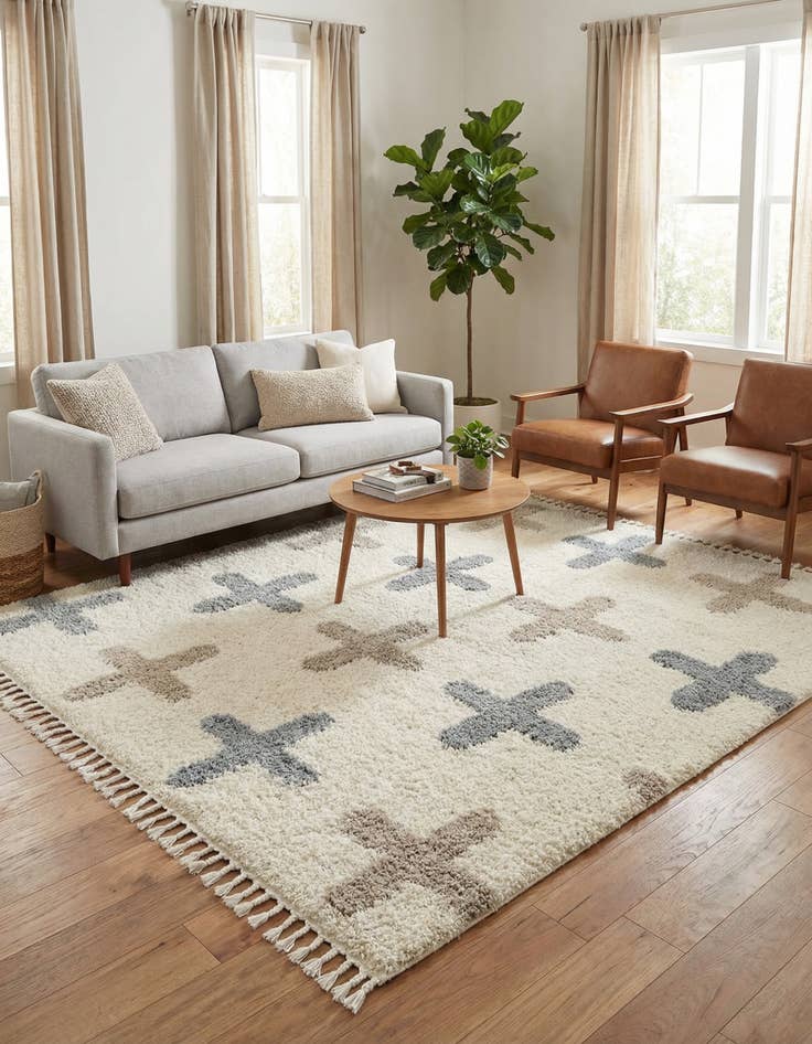 Detail image of 8' x 8' Lagom Shag Square Rug