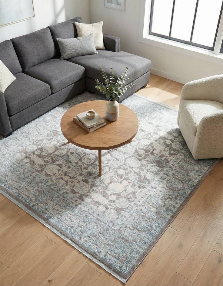 Detail image of 8' x 8' New Vintage Square Rug