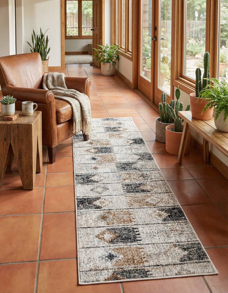 Detail image of 2' x 6' Eco Southwestern Runner Rug