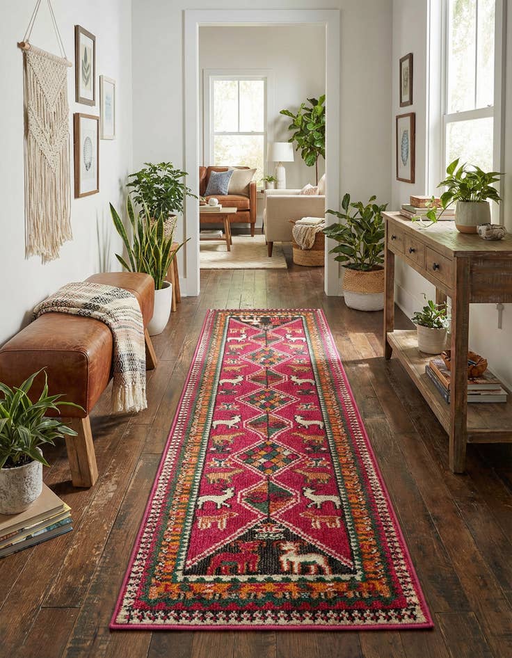 Detail image of 2' 2 x 6' 9 Washable Mesa Runner Rug