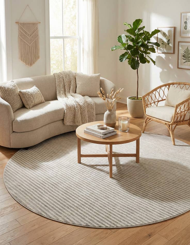 Detail image of 10' x 10' Easy-Clean Sabrina Soto Indoor / Outdoor Round Rug